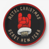 ヘビーメタルクリスマス紙プレート ペーパープレート (正面)