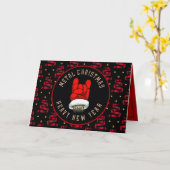 ヘビーメタルクリスマス カード (黄色い花)