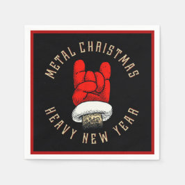 ヘビーメタルクリスマス スタンダードカクテルナプキン