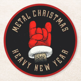 ヘビーメタルクリスマス ラウンドペーパーコースター
