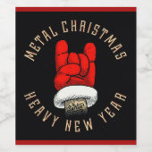 ヘビーメタルクリスマス ワインラベル (シングルラベル)