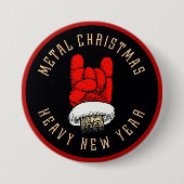 ヘビーメタルクリスマス 缶バッジ (正面)