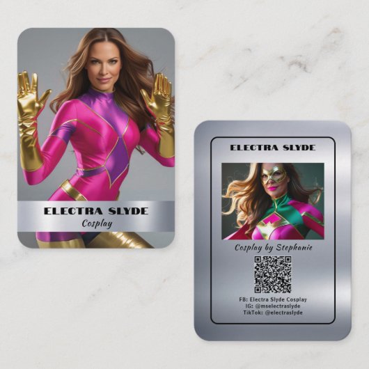 ヘビーメタルコスカードQRコードコスプレカード 名刺 (正面/裏面)