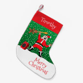 ヘビーメタルサンタ スモールクリスマスストッキング (正面 (吊り時))