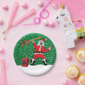 ヘビーメタルサンタ ペーパープレート (パーティー)