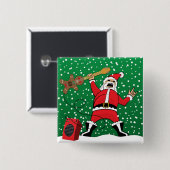 ヘビーメタルサンタ 缶バッジ (正面&裏面)