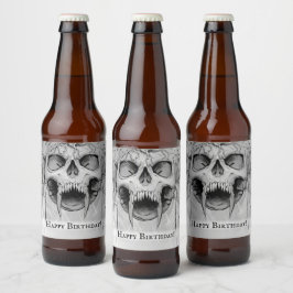 ヘビーメタルデススカル ビールラベル