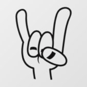 ヘビーメタルデビルホルンブラックライン ウィンドウサイン (シート)