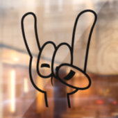 ヘビーメタルデビルホルンブラックライン ウィンドウサイン (シート2)