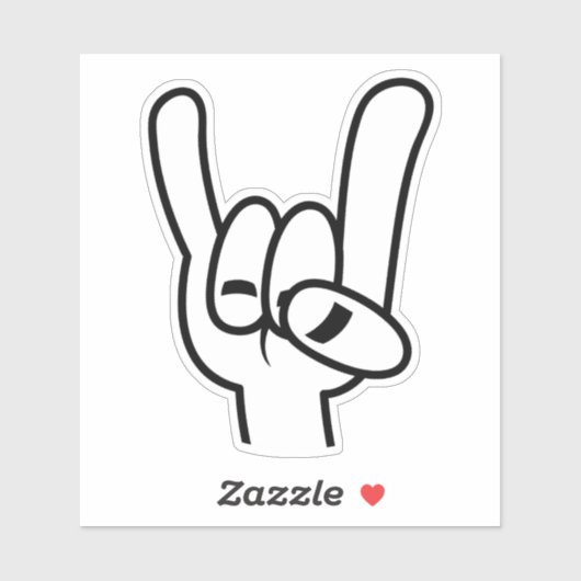 ヘビーメタルデビルホルンブラックライン シール (シート)