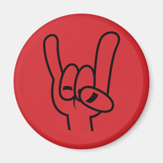 ヘビーメタルデビルホルンブラックライン マグネット (正面)