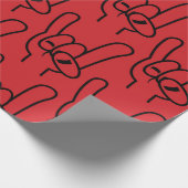 ヘビーメタルデビルホルンブラックライン ラッピングペーパー (角)