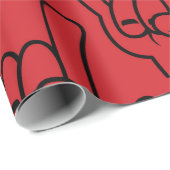 ヘビーメタルデビルホルンブラックライン ラッピングペーパー (ロールコーナー)