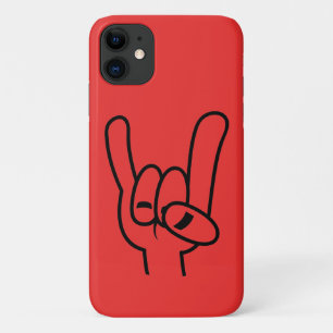 ヘビーメタルデビルホルンブラックライン iPhone 11 ケース
