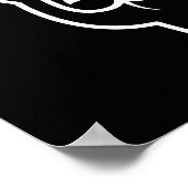 ヘビーメタルデビルホルンホワイトライン ポスター (角)