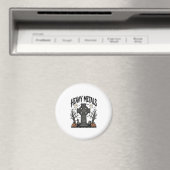 ヘビーメタルハロウィン墓場ベクターデザイン_1 マグネット (インサイチュ (食洗機))
