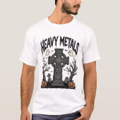 ヘビーメタルハロウィン墓場ベクターデザイン_1 Tシャツ (正面)
