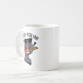 ヘビーメタルファンおもしろいミュージックパン コーヒーマグカップ (正面左)