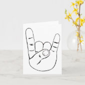 ヘビーメタルホーングリーティングカード カード (黄色い花)