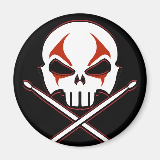 ヘビーメタルマグネットロック&ドラマー転がマングマグネット マグネット (正面)