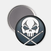 ヘビーメタルマグネットロック&ドラマー転がマングマグネット マグネット (正面/裏面)