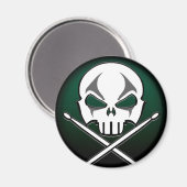 ヘビーメタルマグネットロック&ドラマー転がマングマグネット マグネット (正面/裏面)