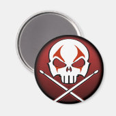 ヘビーメタルマグネットロック&ドラマー転がマングマグネット マグネット (正面/裏面)