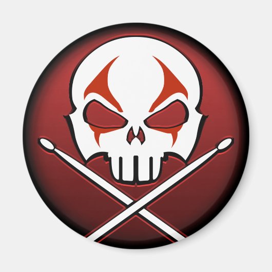 ヘビーメタルマグネットロック&ドラマー転がマングマグネット マグネット (正面)