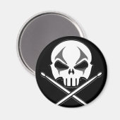 ヘビーメタルマグネットロック&ドラマー転がマングマグネット マグネット (正面/裏面)