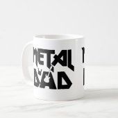 ヘビーメタルミュージックパパロッカー懸命ロックギター  コーヒーマグカップ (正面左)