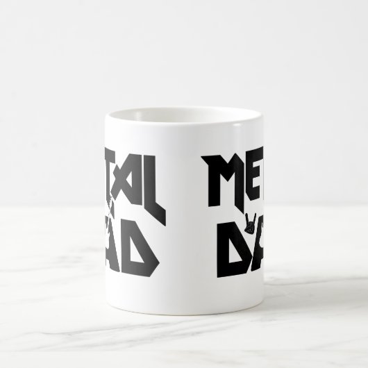 ヘビーメタルミュージックパパロッカー懸命ロックギター コーヒーマグカップ (中央)