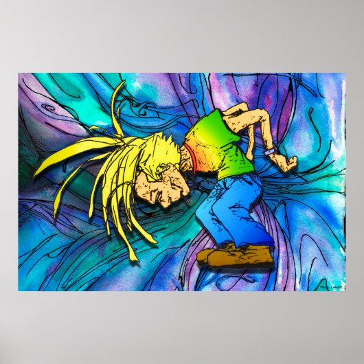 ヘビーメタルモッシュピットヘッドバンガーパーティー動物 ポスター (正面)