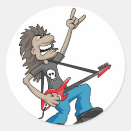 ヘビーメタルロックギタリストの漫画 ラウンドシール