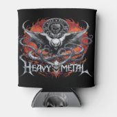 ヘビーメタルロック&バ転がンドミュージシャンデザインクール 缶クーラー (正面)