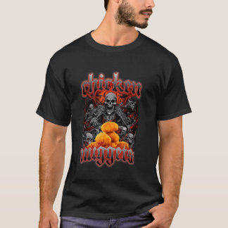 ヘビーメタルワールドツアーハードコアミュージックチキンナゲット Tシャツ