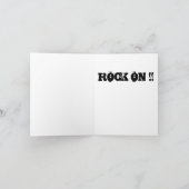 ヘビーメタル岩の角のグリーティングカード カード (内部)