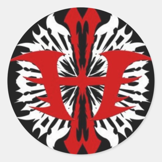 ヘビーメタル懸命衣服公式ロゴ ラウンドシール (正面)