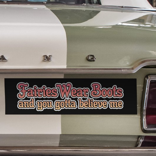 ヘビーメタル歌詞妖精衣服ブーツロッカーミュージック バンパーステッカー