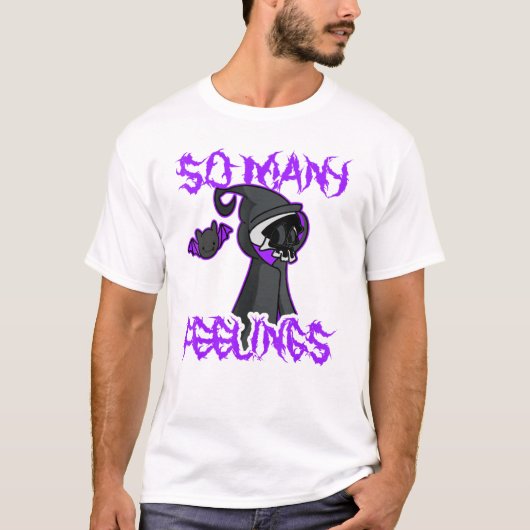 ヘビーメタル死神ブラックメタルEmo感覚B Tシャツ (正面)