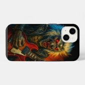ヘビーメタル遊ウォーブのギター iPhoneケース (裏面横)
