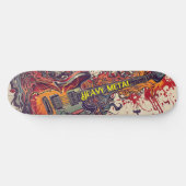 ヘビーメタル電気ギター スケートボード (横)