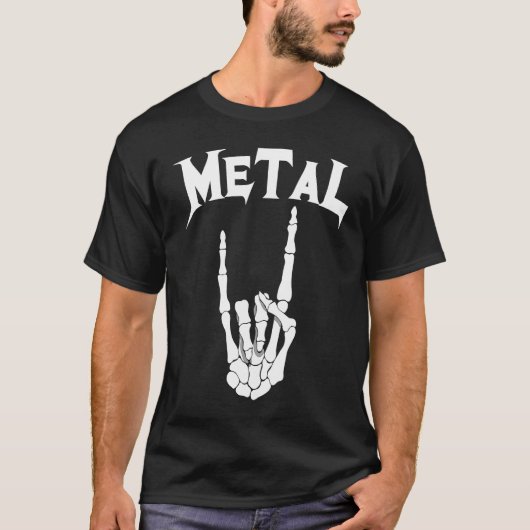 ヘビーメタル骨格ハンドホーン Tシャツ (正面)