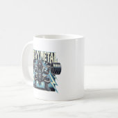 ヘビーメタル – リフティングジおもしろいムトレーニングフィットネス コーヒーマグカップ (正面左)