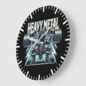 ヘビーメタル – リフティングジおもしろいムトレーニングフィットネス ラージ壁時計 (傾斜)