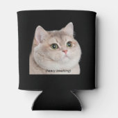 ヘビーリージングキャットミーム両面ブラック 缶クーラー (裏面)