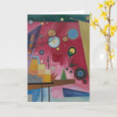 ヘビーレッドバイワッシリーカンディンスキー カード (黄色い花)