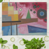 ヘビーレッドバイワッシリーカンディンスキー キッチンタオル (折り畳み)