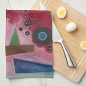 ヘビーレッドバイワッシリーカンディンスキー キッチンタオル (四つ折り)