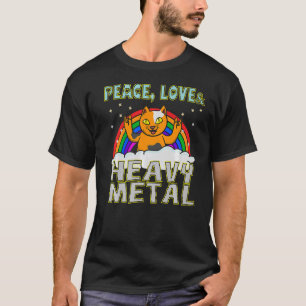 ヘビーロックミュージックインストゥルメンタリストミュージシャン猫 Tシャツ