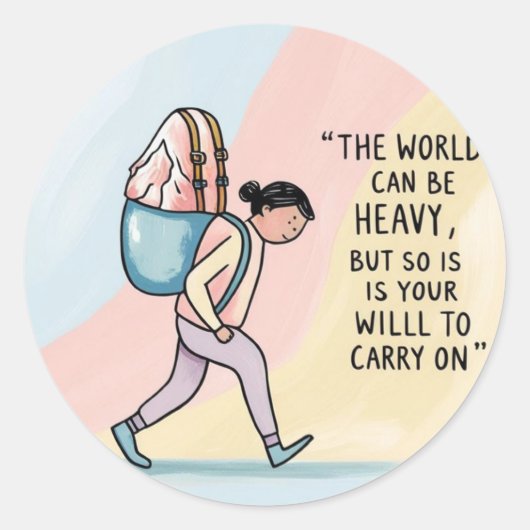 ヘビーワールドステッカー ラウンドシール (正面)